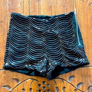 sequined hot shorts